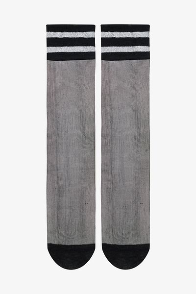 Penti Schwarze Socken aus gestreiftem Tüll