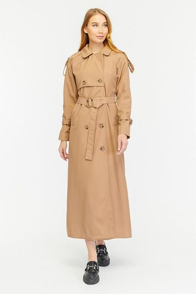 Jamila Reglan Sleeve Seasonal Lined Full Length Women's Trench Coat, Cap