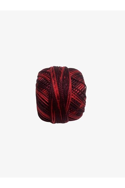 Yiğit Kumaş Embroidery Thread (Etamine Thread) Anchor No:8 Marbled Burgundy Color 1206