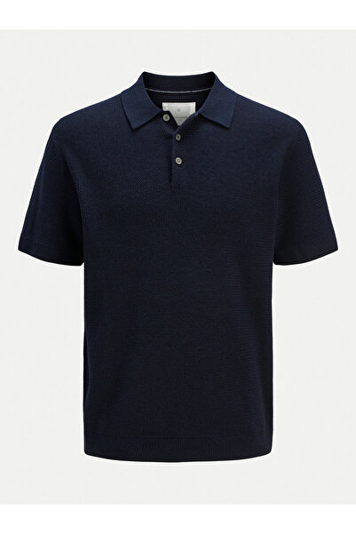 Jack & Jones Tricou polo pentru bărbați Jack Jones 12271483 Bleumarin