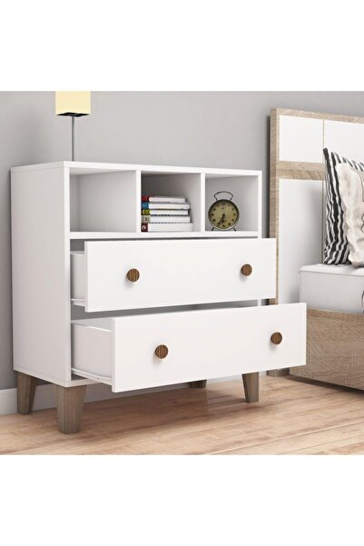 Bimossa N4040 Maya Raflı 2 Çekmeceli Şifonyer Beya