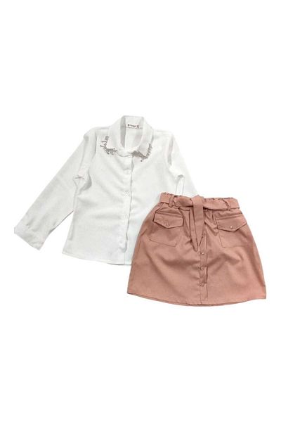 PAMPAL MODA Girl's Skirt and Shirt Suit 6-9 Years
