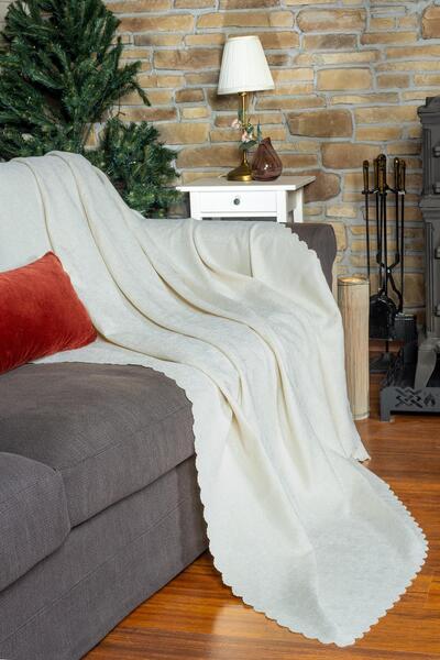 Latuda Home Premium Seat Cover 175X215 Grammage Jacquard Chenille Ecru |   Sofa Cover |   Non-Slip