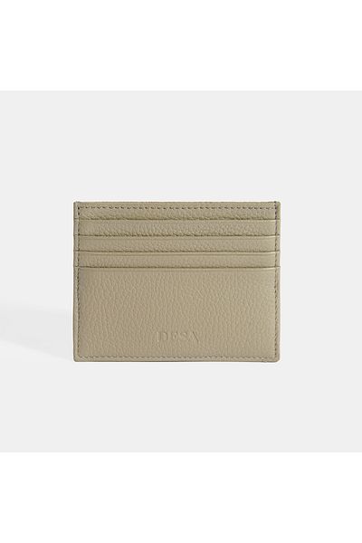 Desa Vidal Gray Women's Leather Card Holder