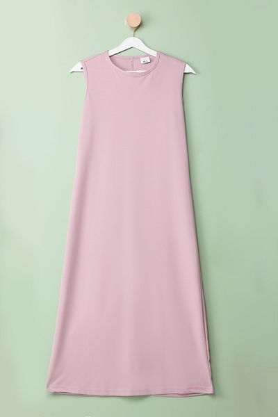 TOFİSA Γυναικεία τουνίκ Pink Plain Crew Neck - 13013