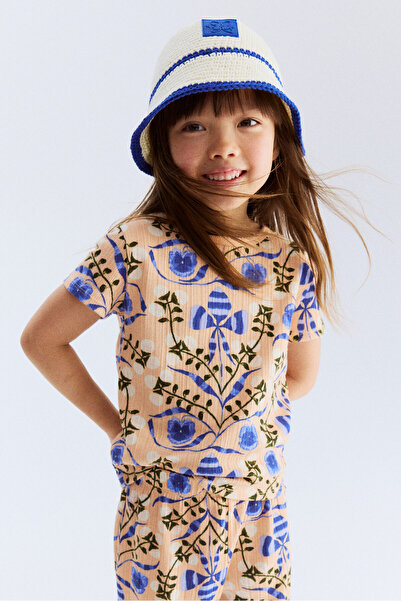 H&M Delik Desenli Jarse Üst