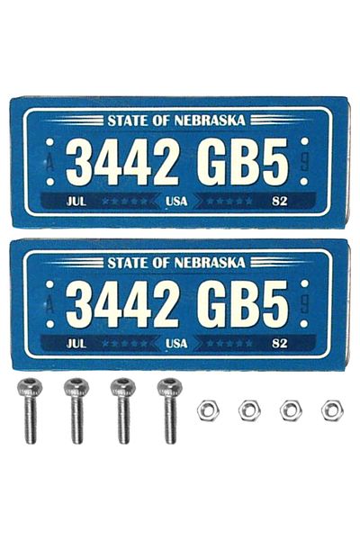 Choice 2PCS-3442GB5 Metal RC Car License Plate Kit Decorations Accessories Compatible with Traxxas TRX-4 Ta