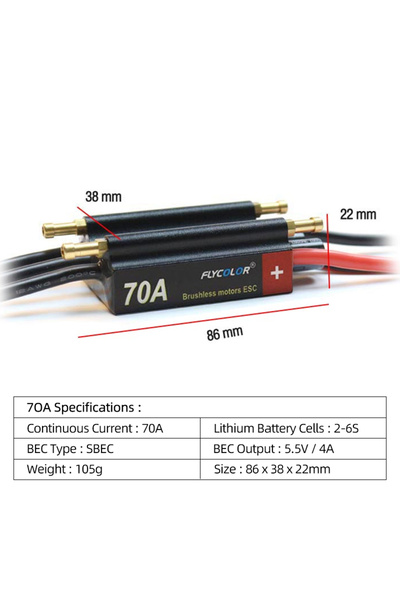 Choice CLS-70A FlyColor 30A 50A 70A 90A 120A RC BOAT ESC Waterproof 2-6S Lipo...