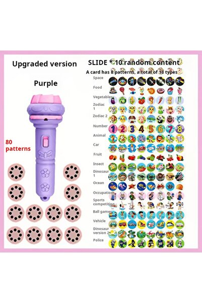 choice2 80 نمطًا، قطعة واحدة، 80 نمطًا، مصباح يدوي LED مضاء، لغز للأطفال، تعل...