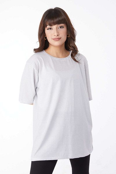 TOFİSA Tricou cu dungi Gri - 25119