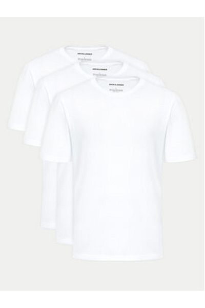 Jack & Jones jack jones Mens Set of 3 T-shirts 12248076 White