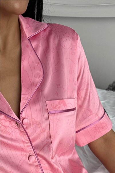 COCCOLARSI Colori Del Mondo Saten Kısa Pijama Takımı CDM2259