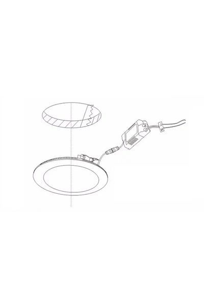 Cata Ct-5146 9W Slim Led Panel Round Lighting Fixture Warm White 3200K