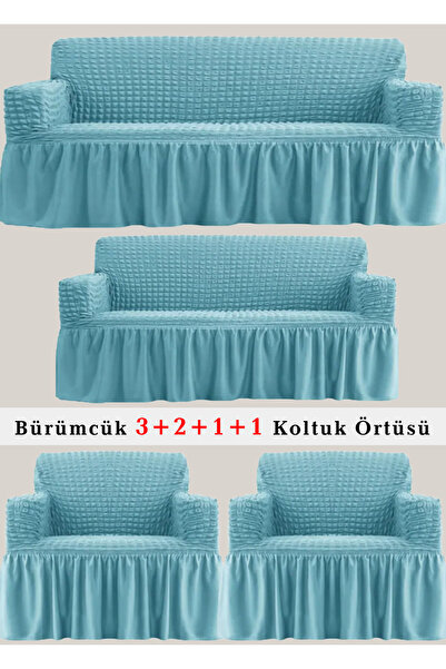 upmall غطاء مقعد Bürümcük، أريكة، غطاء سرير أريكة، غطاء كرسي بذراعين 3 2 1 1 Set