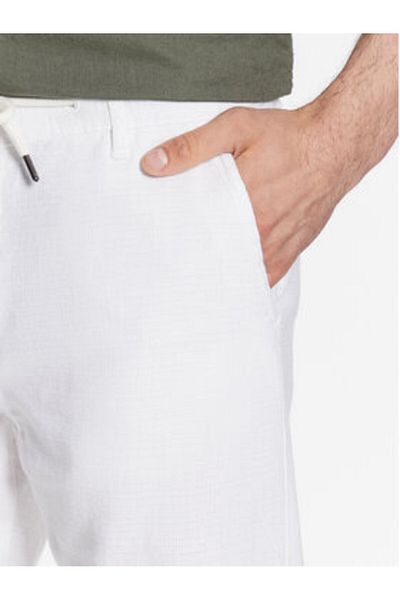 Indicode Pantaloni din material textil Clio 60-301 pentru bărbați, albi