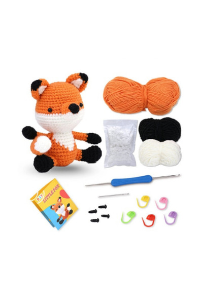 OBRO Set DIY complet de crosetat pentru incepatori sau avansati, Model Vulpe,...