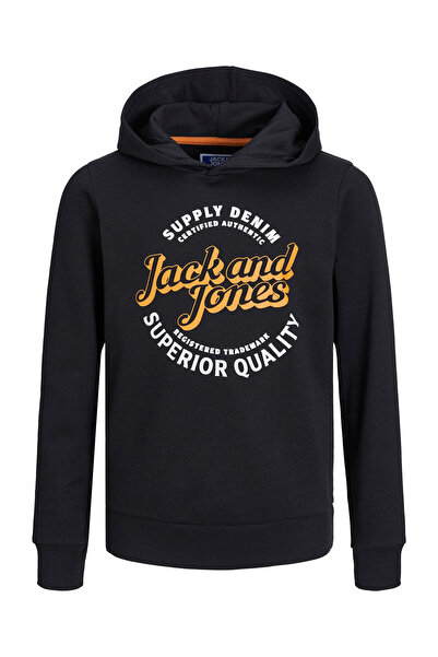 Jack & Jones Hanorac Jack Jones Junior pentru băieți 12237112 Negru