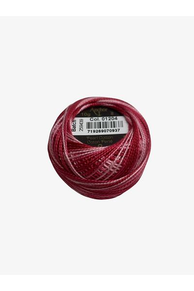 Yiğit Kumaş Embroidery Thread (Etamine Thread) Anchor No:8 Marbled Pink Color 1204