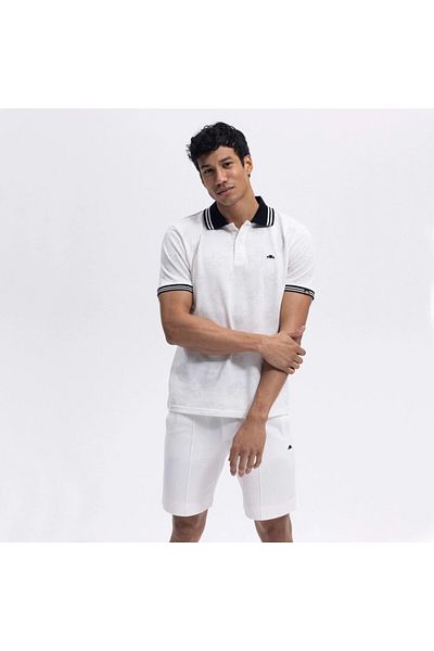 Ellesse Ανδρικό μπλουζάκι με λευκό γιακά πόλο – Em381-wt