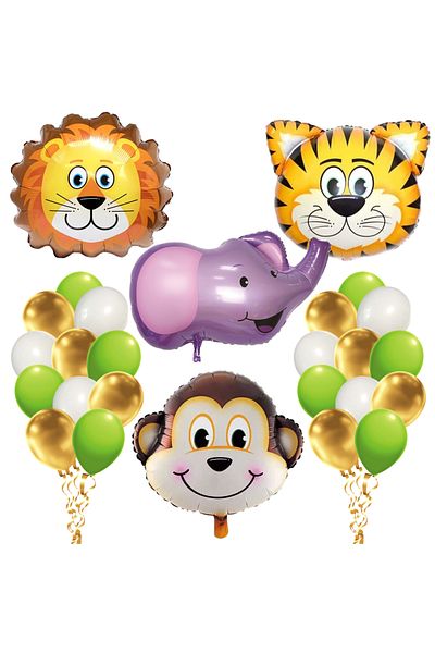 Ropet Set of 28 animal balloons 63.5cm, birthday party, jungle party, zoo, safari