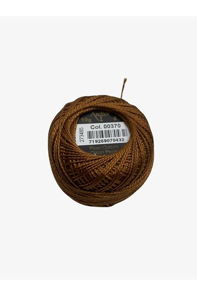 Yiğit Kumaş Embroidery Thread (Etamine Thread) Anchor No:8 Brown Color 370