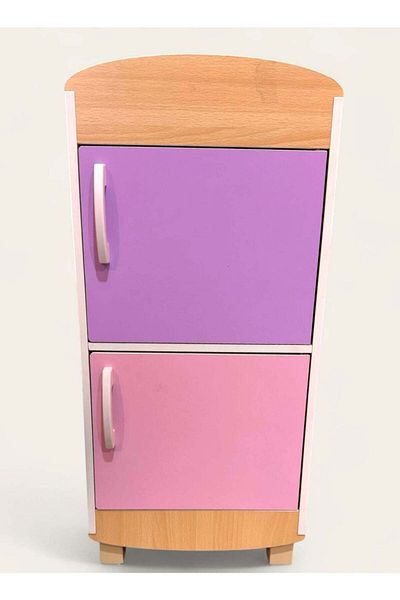 HSM Wooden Toy Refrigerator - Pretend Play Kitchen for Kids