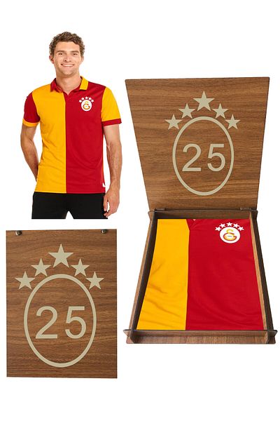 Galatasaray Μπλουζάκι με άδεια 5 αστέρων Polo Neck Jersey με ξύλινο κουτί 5 αστέρων