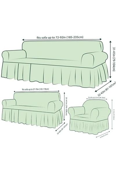 upmall Bürümcük Sofa Cover, Sofa, Sofa Bed Cover, Sofa Cover 3 +1+ 1 Set