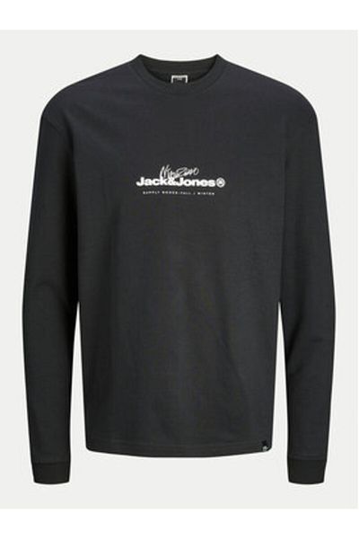 Jack & Jones Jack Jones Tricou cu mânecă lungă pentru bărbați 12265426 Negru