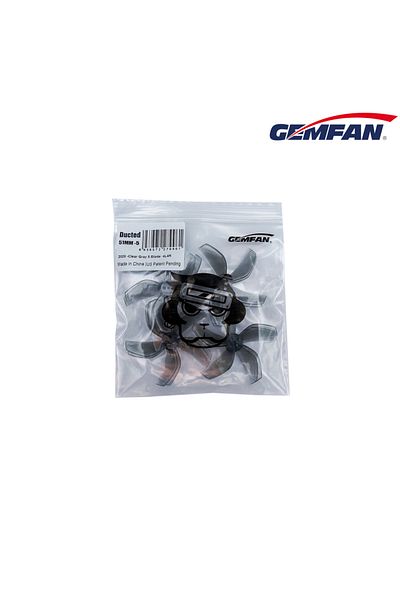 Choice Clear Gray 4Pairs 8Pcs GEMFAN D51 2020 2x2x5 2inch 50.3mm 5-Blade PC Propeller 1.5mm for RC FPV Raci