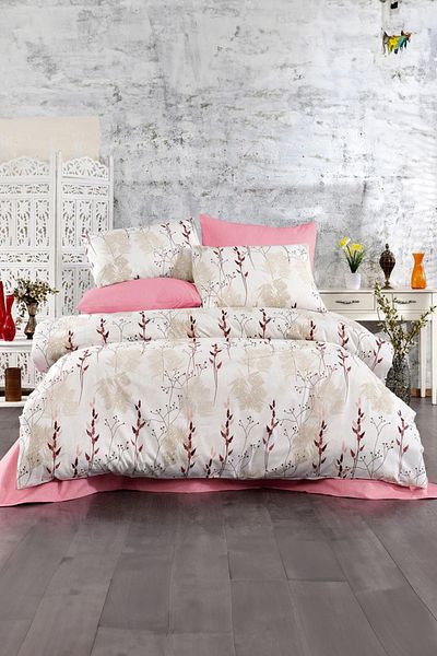 TOFİSA Single Beige Duvet Cover Set - 24345