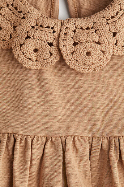 H&M Yakalı Jarse Elbise