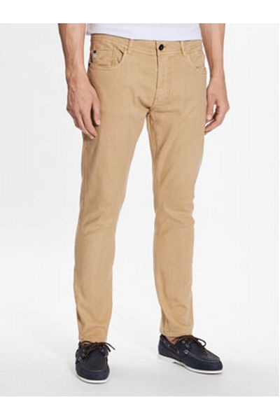Indicode Pantaloni bărbătești din material textil Rajan 60-249 maro