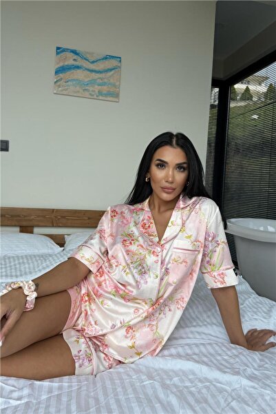 COCCOLARSI Colori Del Mondo Saten Kısa Pijama Takımı CDM2383