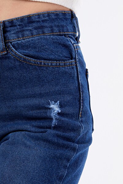 TOFİSA Magas derekú Mom Jeans sötétkék - 23668