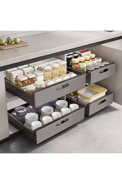 ATOUR ATOUR Movable Storage Drawer for Kitchen and Cabinet Organization Practical Space Saving Design Easy to Use and Install
