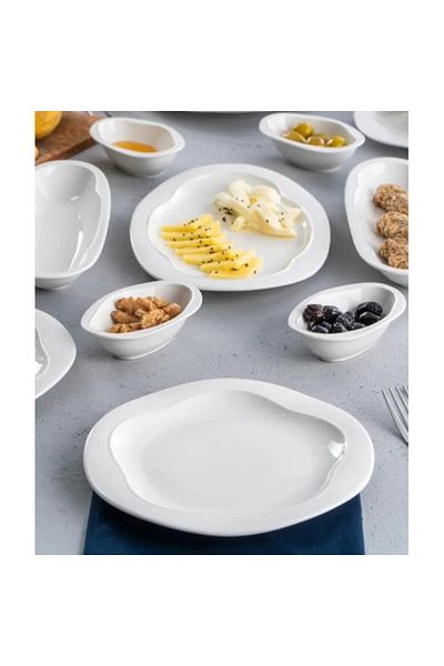 ACAR Rowena 6-Person 13-Piece Porcelain Breakfast Set Mska053