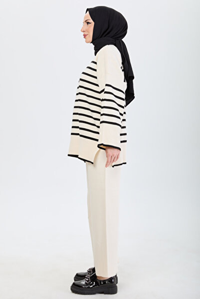 TOFİSA Bézs tunika nadrág - egyenes, közepes női - 21125