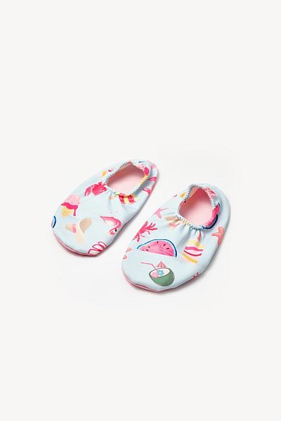 Le Mabelle Multicolored Ice Cream Patterned Girls' Sea and Pool Shoes