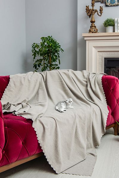 Latuda Concept Non-Slip Seat Cover Double-Sided Microfiber Chenille 175x300 cm Sand Beige - Cat Dog and Child Friendly