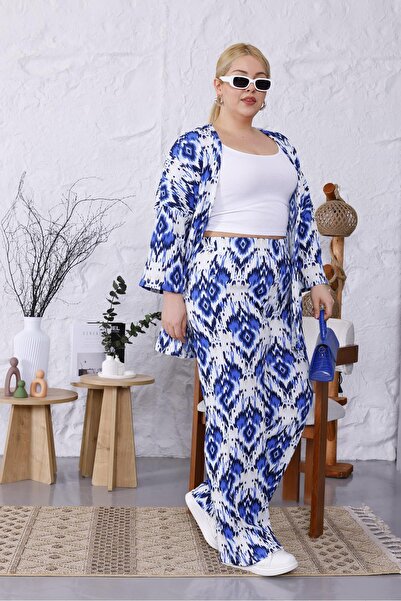 Siyezen Large Size Lycra Cotton Kimono Set