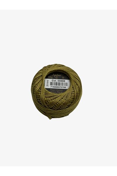 Yiğit Kumaş Embroidery Thread (Etamine Thread) Anchor No:8 Khaki Green Color 888