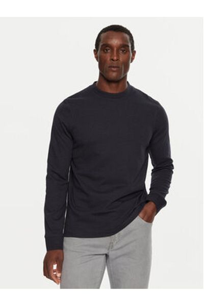 Indicode Tricou bărbătesc cu mânecă lungă INVALENTO 45-660 bleumarin