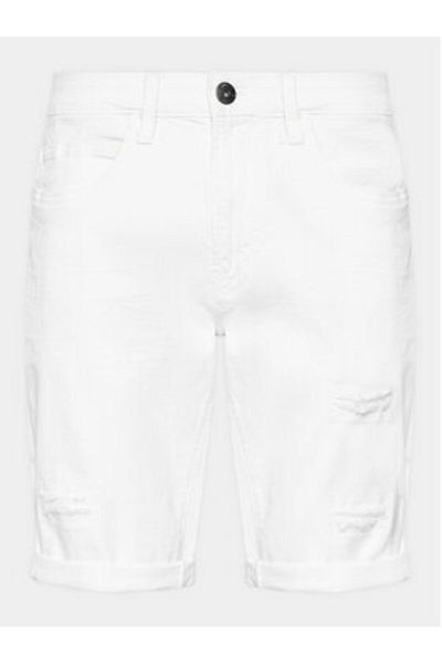 Indicode Pantaloni scurți din denim INKaden Holes pentru bărbați, 70-104, albi