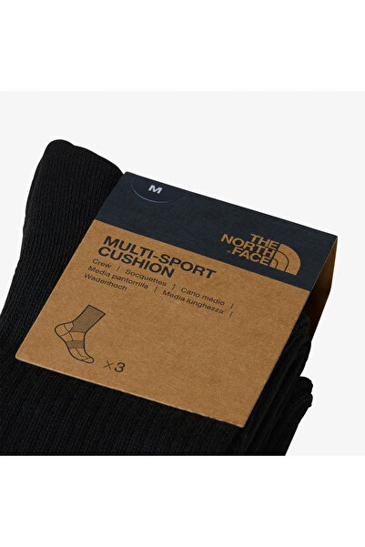 THE NORTH FACE Multi Sport Cush Crew Sock 3 τεμαχίων Unisex Μαύρες κάλτσες για τρέξιμο