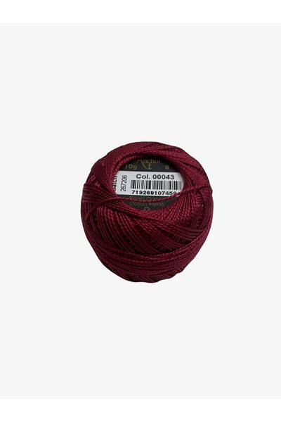 Yiğit Kumaş Embroidery Thread (Etamine Thread) Anchor No:8 Cherry Color 43