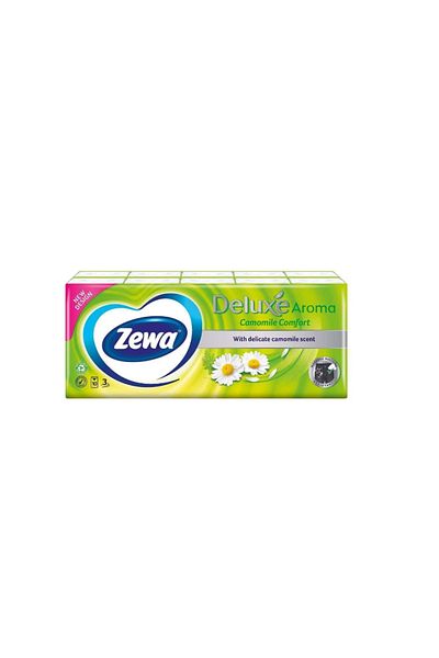 Zewa Pachet 3 X Batiste nazale Zewa De Luxe Camomile, 3 straturi, 10buc/set