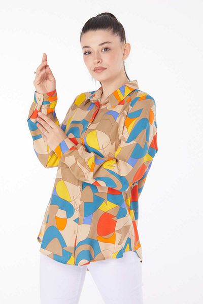 TOFİSA Cămașă cu model nurcă - 25866