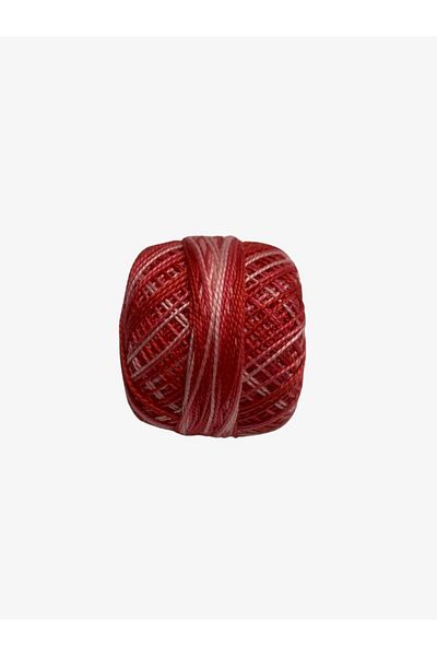 Yiğit Kumaş Embroidery Thread (Etamine Thread) Anchor No:8 Marbled Red Color 1203