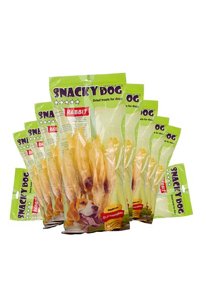 Snacky Dog Natural Rewards for Dogs, Snacky Dog, Pack of 10 x Rabbit Snack - Snacky Dog
